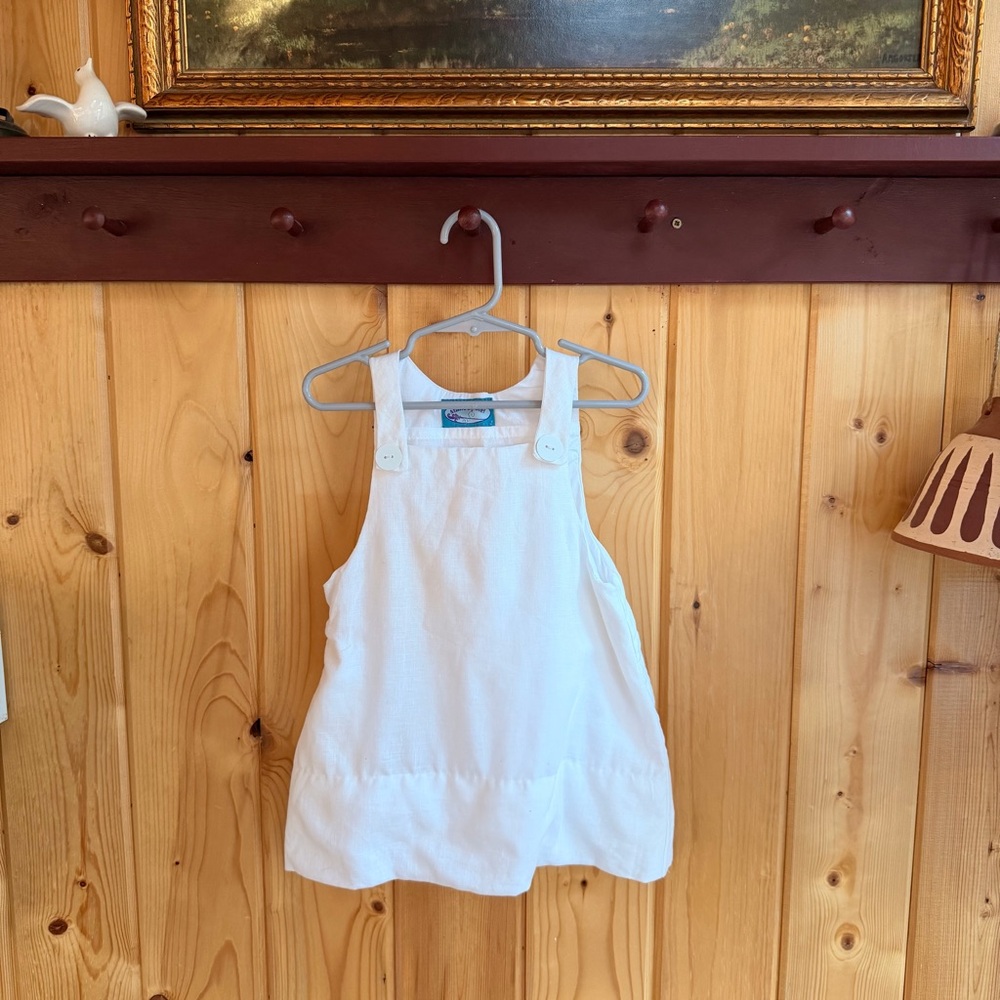 White Linen Handmade Dress